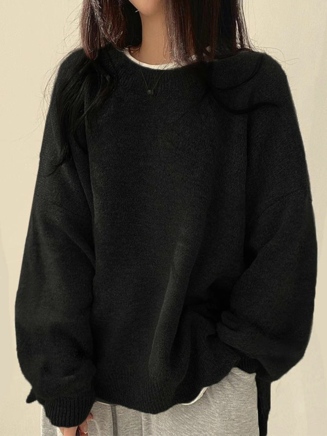 Madison | Relaxed Drop-Shoulder Knit Sweater