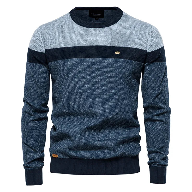 Marcus | Refined Color-Block Crew Sweater
