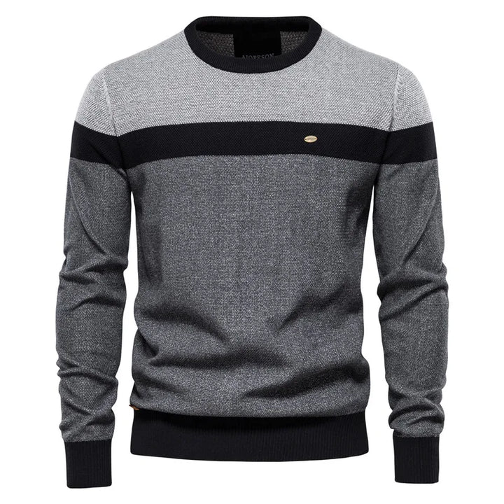 Marcus | Refined Color-Block Crew Sweater