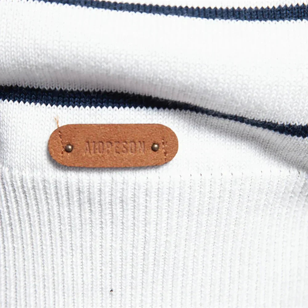 Nathan | Refined Striped Knit Pullover