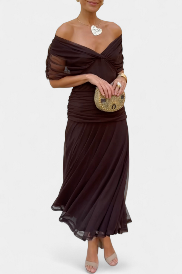 Alondra | Elegant Floral V-Neck Flow Dress