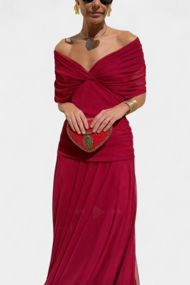 Alondra | Elegant Floral V-Neck Flow Dress
