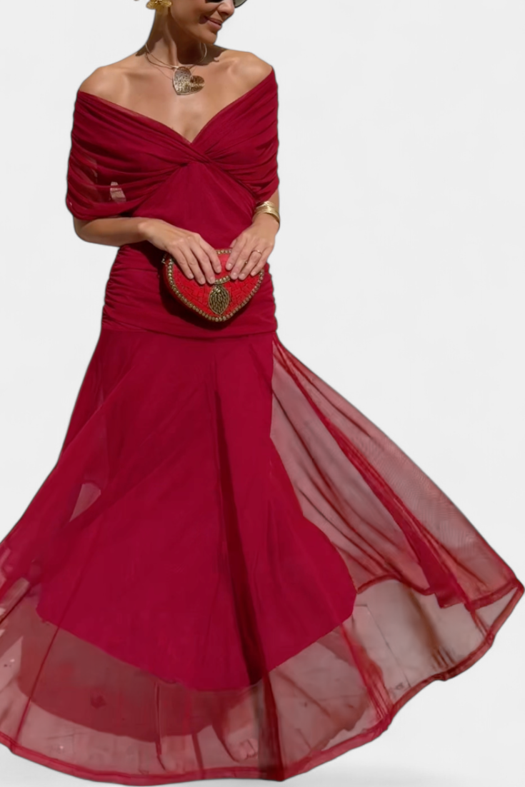 Alondra | Elegant Floral V-Neck Flow Dress