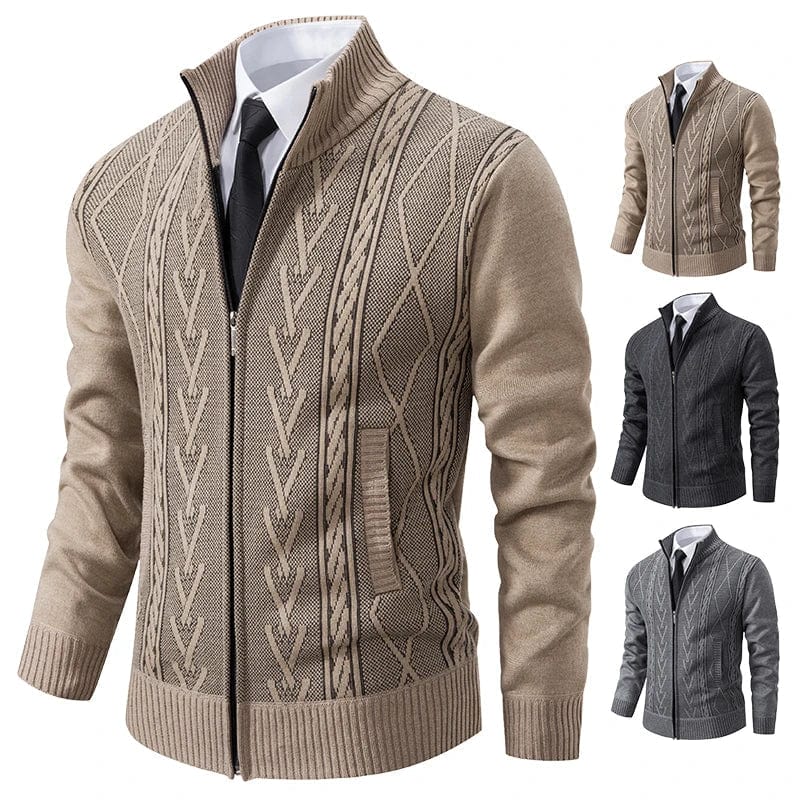 Preston | Refined Cable-Knit Zip Cardigan