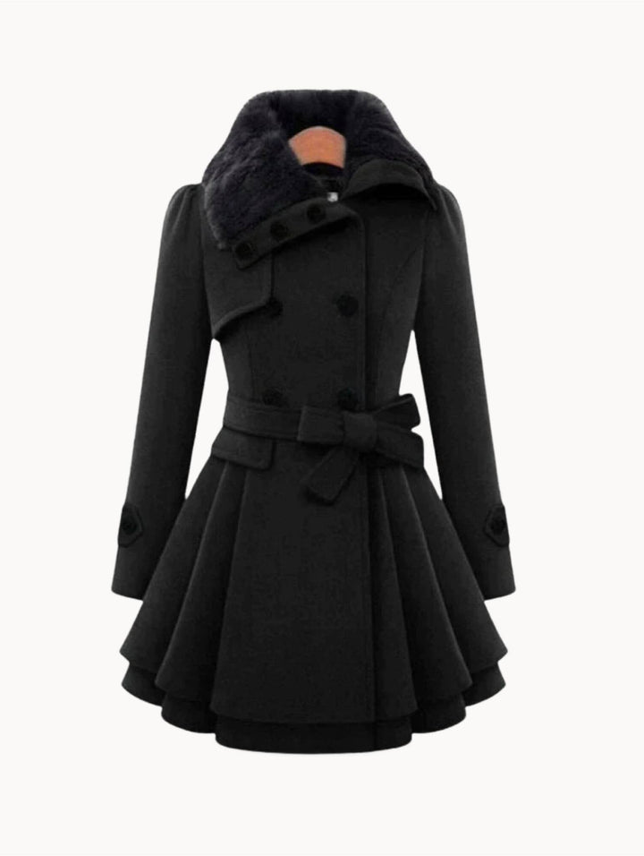Vivienne | Sculpted Belted Flare Coat