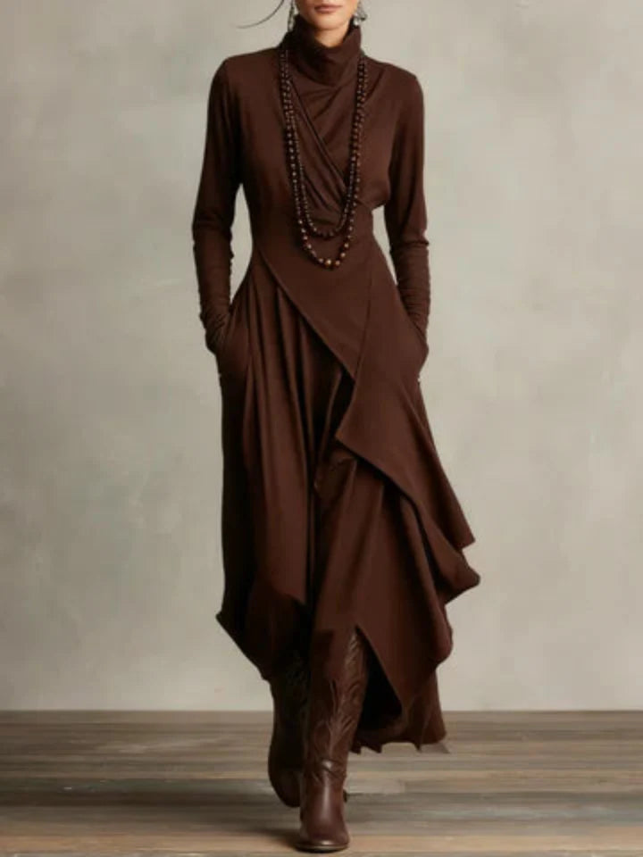 Charlotte | Elegant Turtleneck Maxi Dress