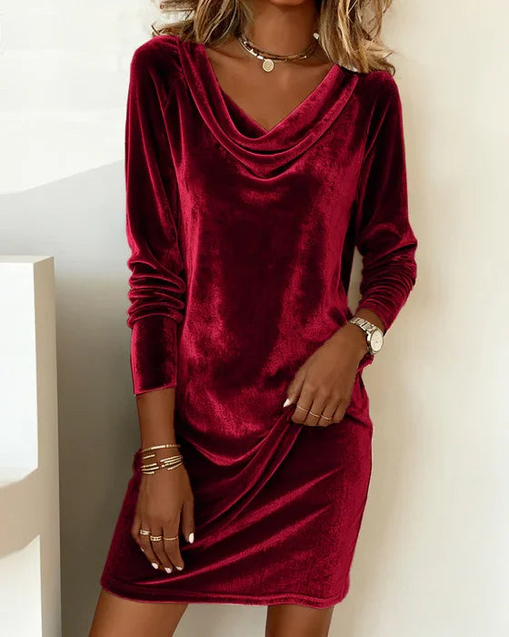 Elena | Soft Draped Silhouette Mini Dress