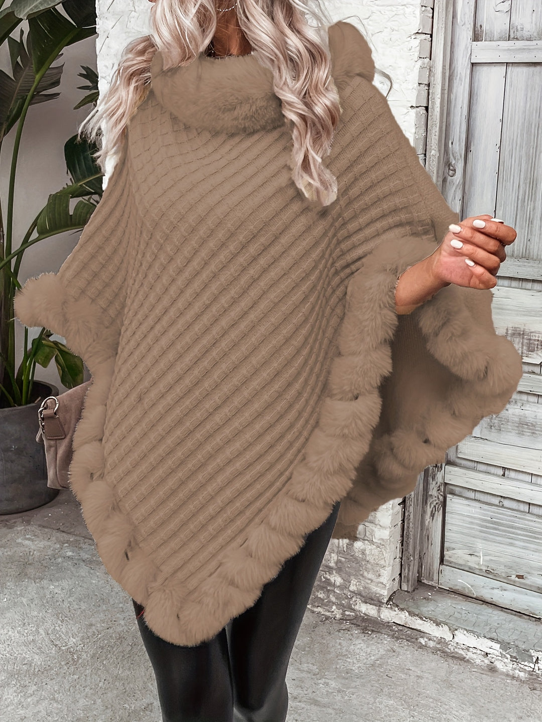 Rowena | Elegant Textured Cape Coat