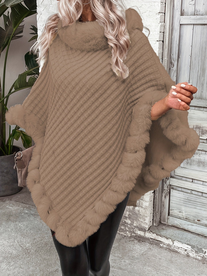 Rowena | Elegant Textured Cape Coat