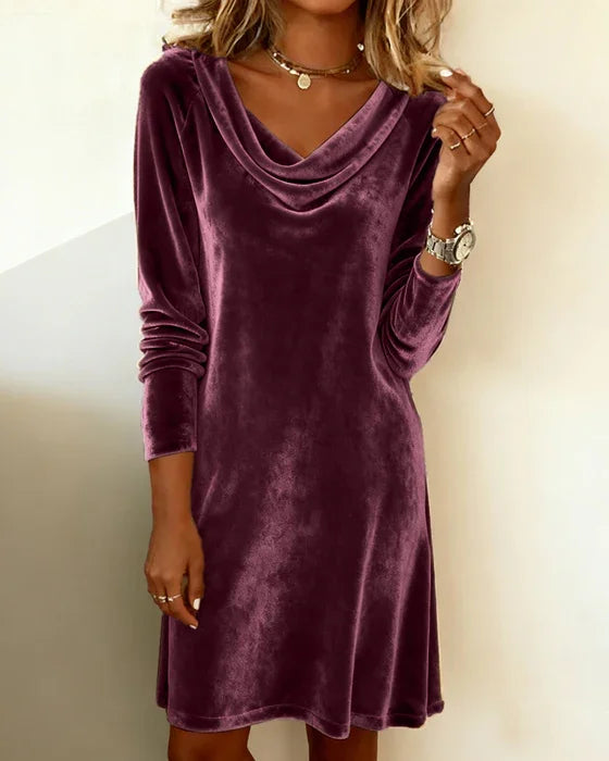 Elena | Soft Draped Silhouette Mini Dress