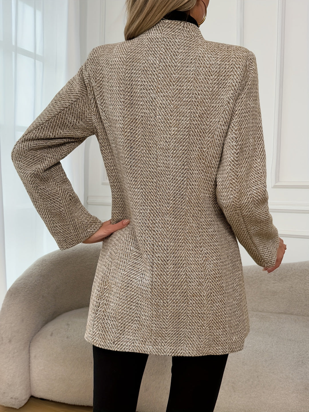 Bianca | Timeless Herringbone Long Coat