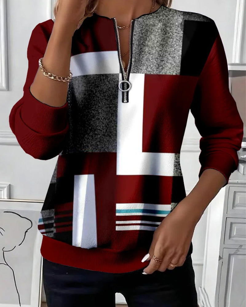 Gabriella | Elegant Half-Zip Comfort Sweatshirt