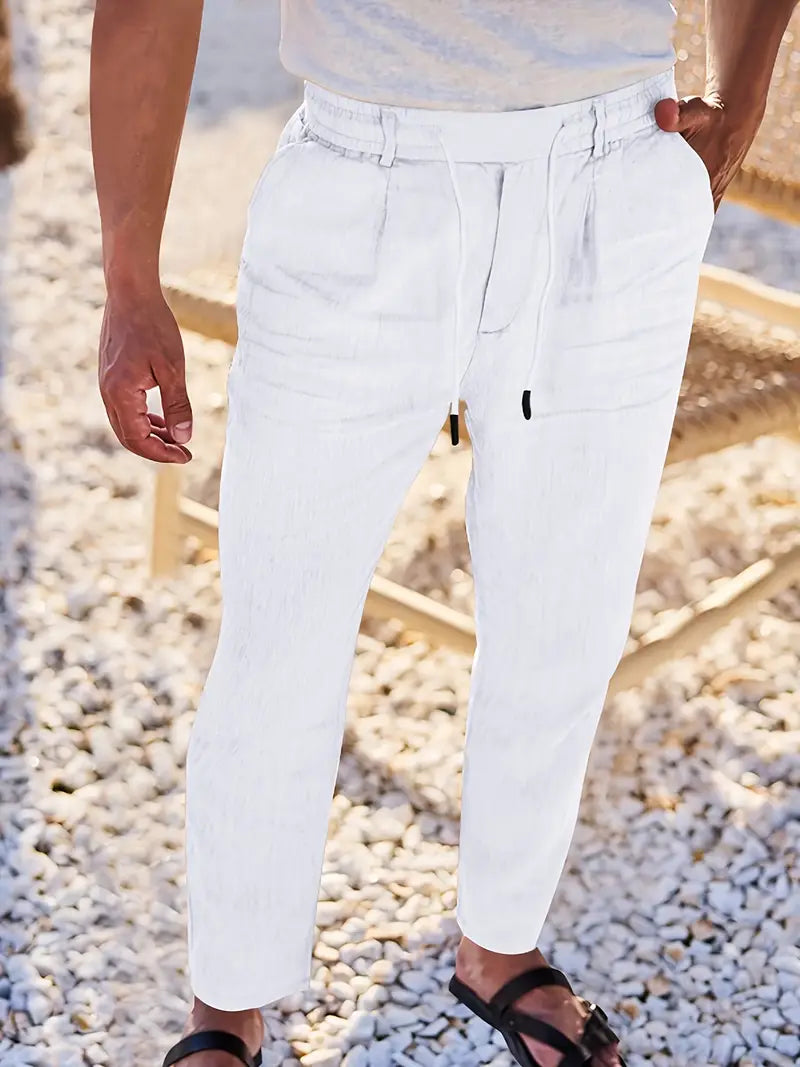 Evan | Easy Drawstring Tapered Fit Pants