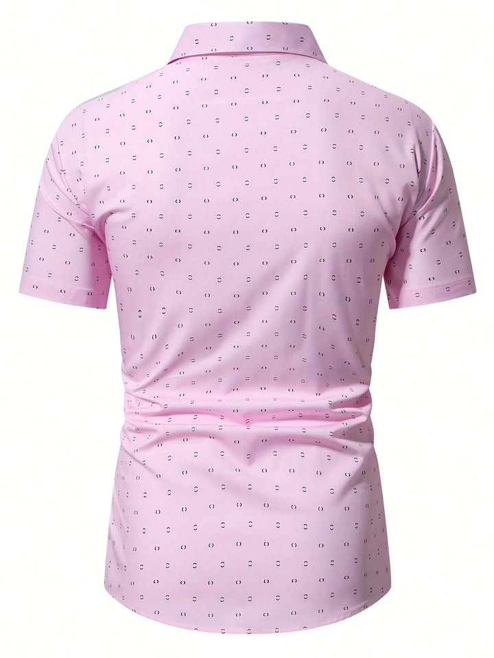 Elias | Modern Printed Short-Sleeve Button Shirt