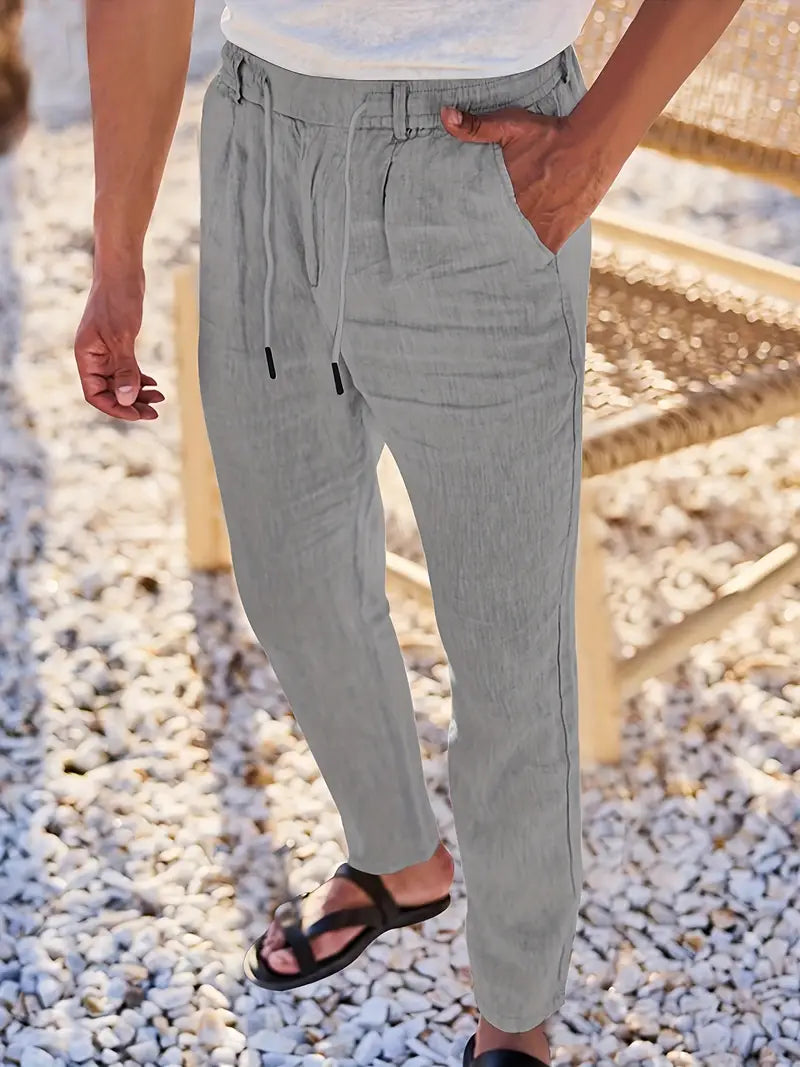 Evan | Easy Drawstring Tapered Fit Pants