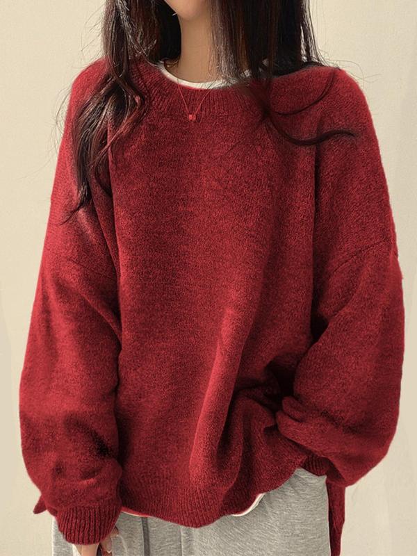 Madison | Relaxed Drop-Shoulder Knit Sweater