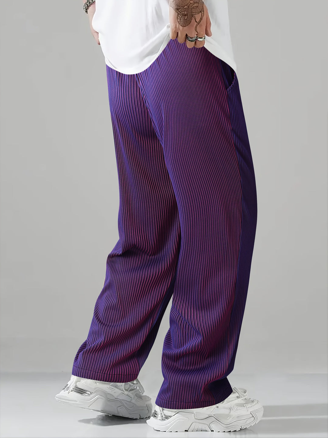 Ellison | Fluid Striped Straight-Leg Pants