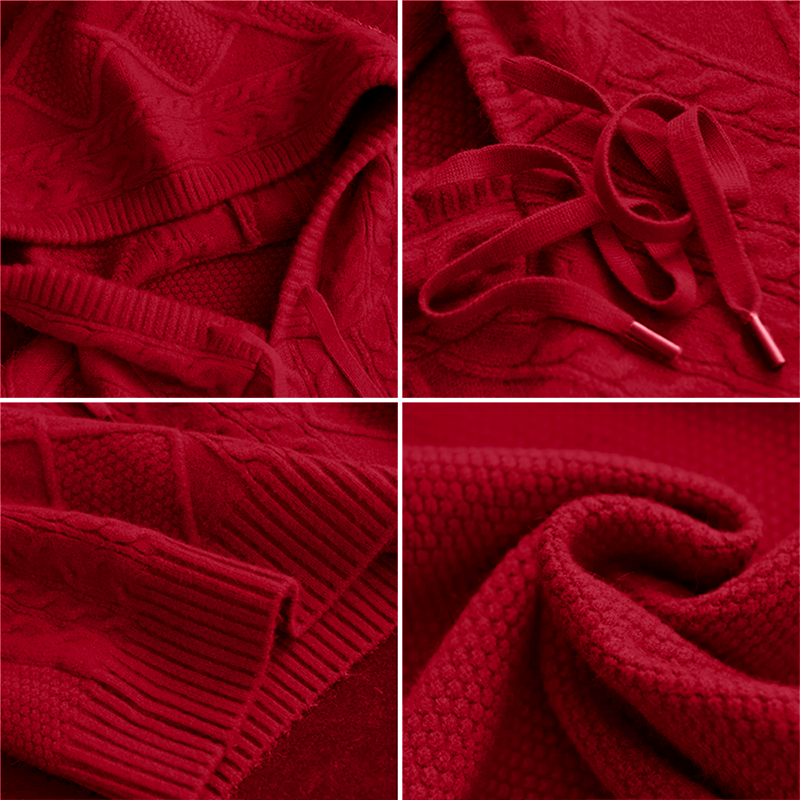 Lena | Elegant Hooded Knit Sweater