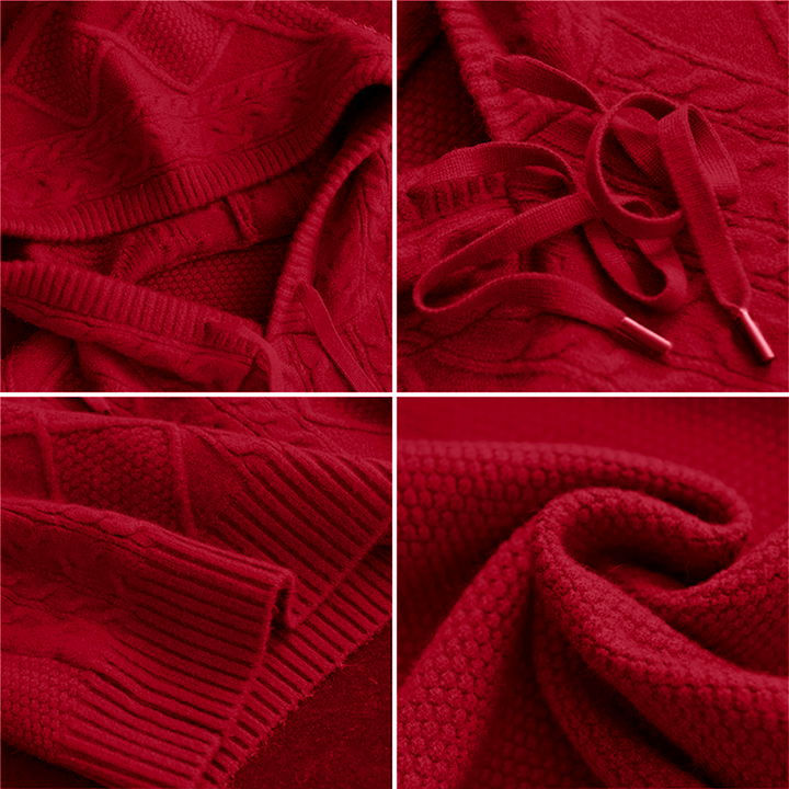 Lena | Elegant Hooded Knit Sweater