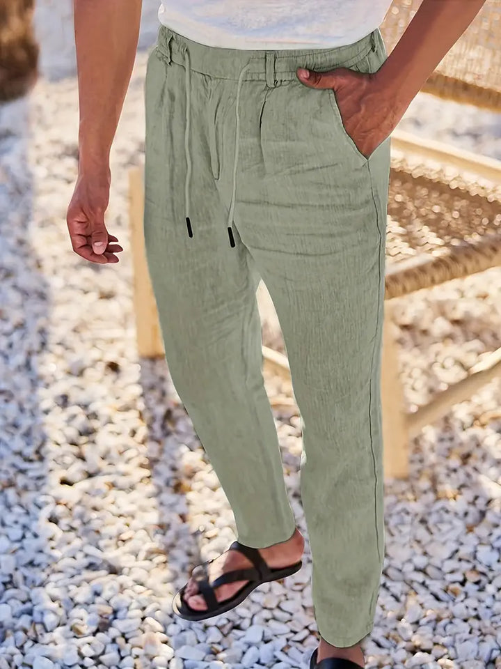 Evan | Easy Drawstring Tapered Fit Pants