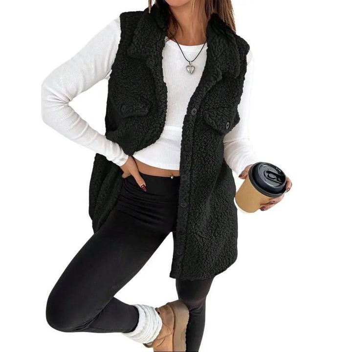 Daphne | Warm Button-Front Vest