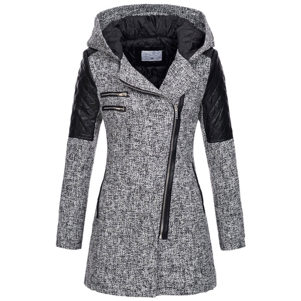 Hadley | Structured Zip-Front Hooded Coat