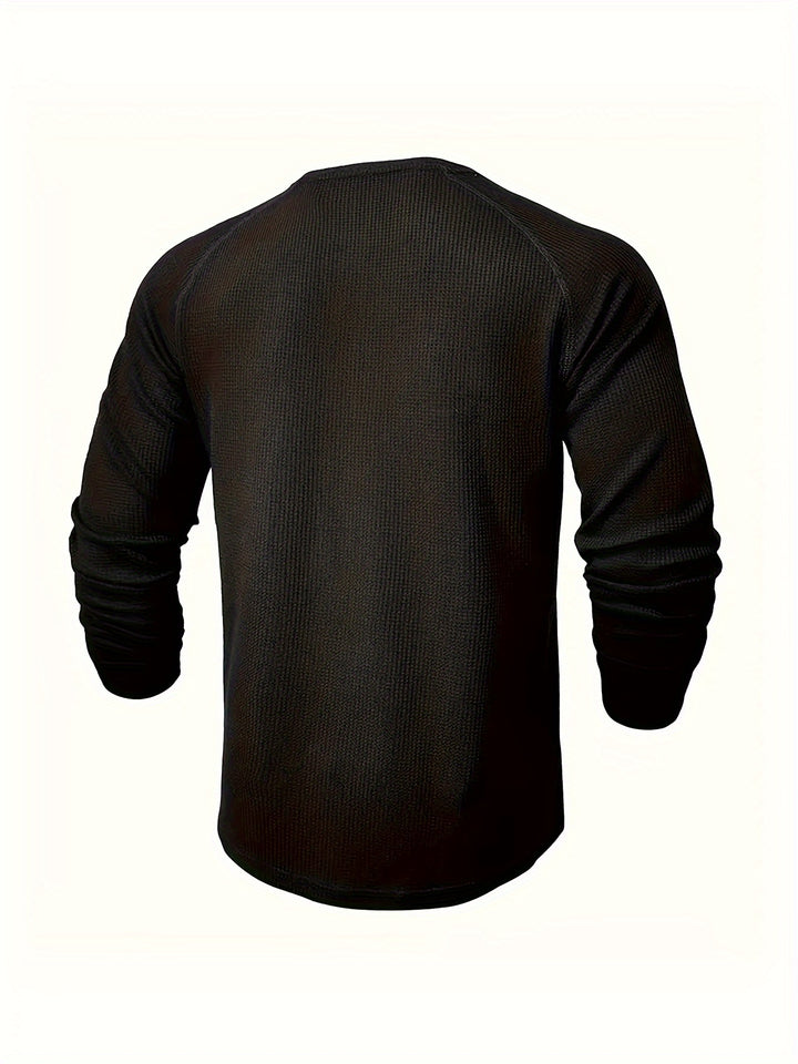 Connor | Classic Button-Neck Long Sleeve Tee