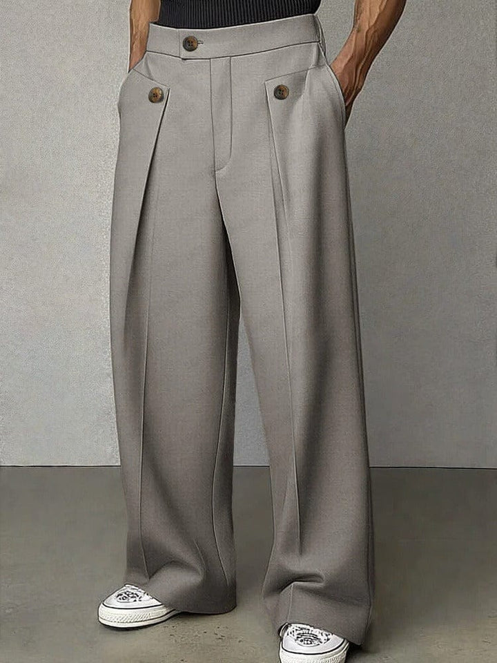 Daniel | Relaxed Wide-Leg Tailored Trousers