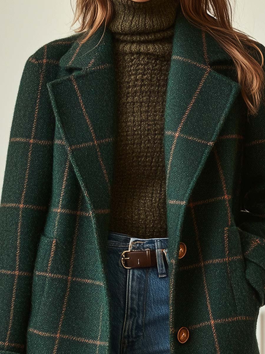 Claire | Elegant Checked Winter Coat