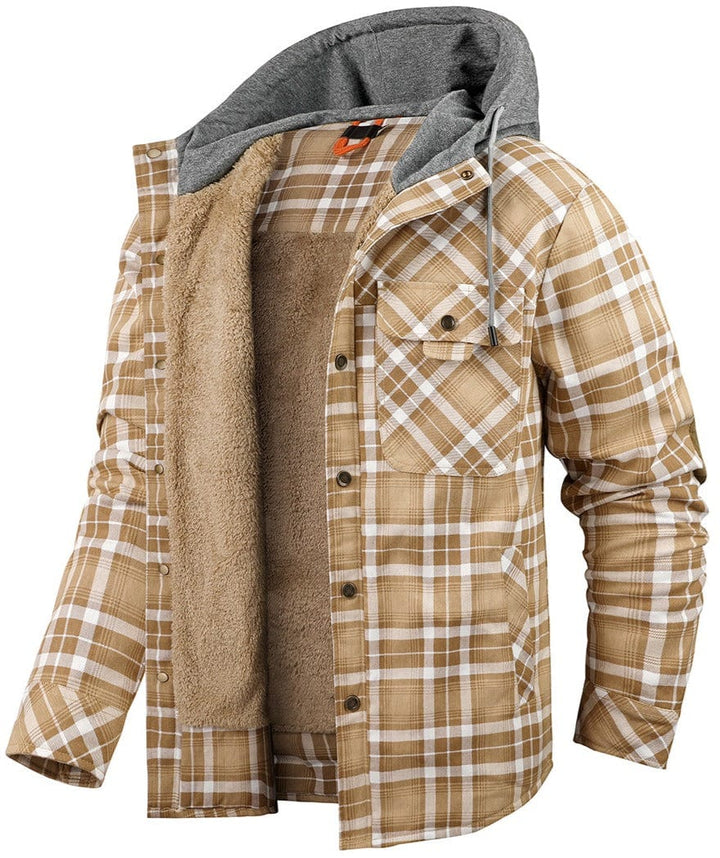 Caleb | Rugged Hooded Plaid Jacket