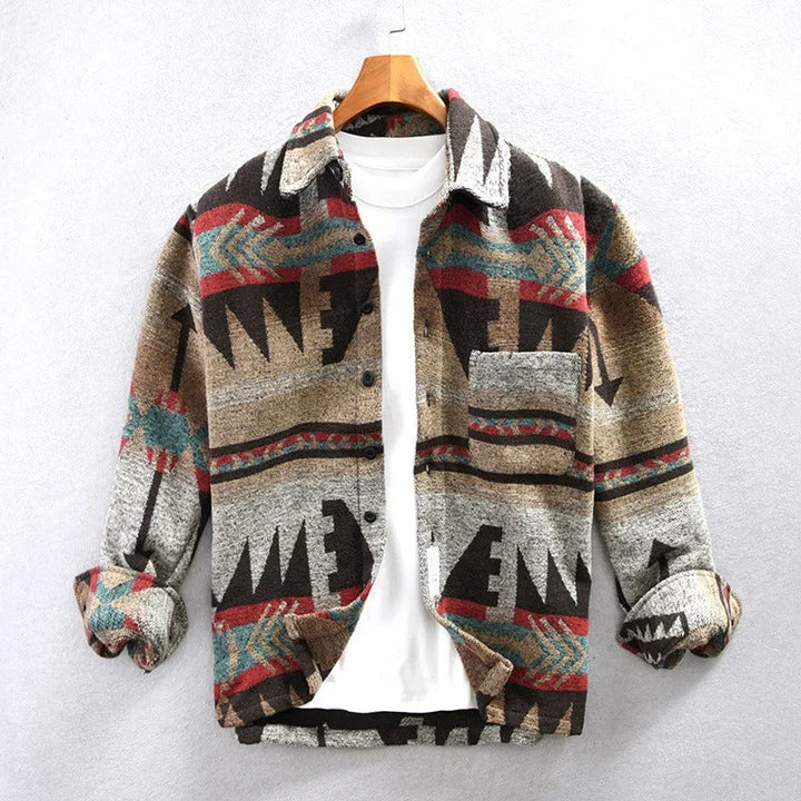 Myles | Patterned Button-Front Statement Shirt