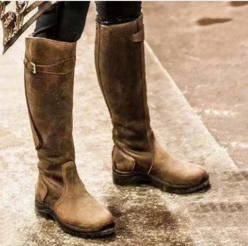 Isla | Classic Tall Buckle Statement Boots
