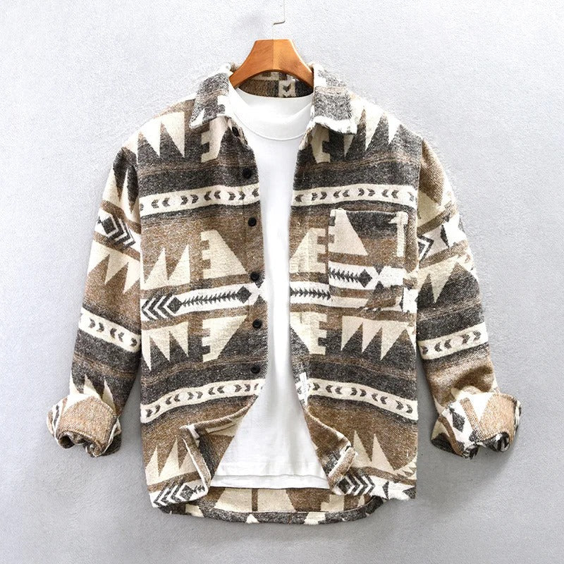Myles | Patterned Button-Front Statement Shirt